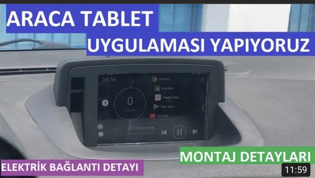 youtu.be/LF9ZSDA58sM <<<video linki. Araca tablet uygulaması yapıyoruz #aracatablet #ototablet #arabayatablet #otomobiletablet