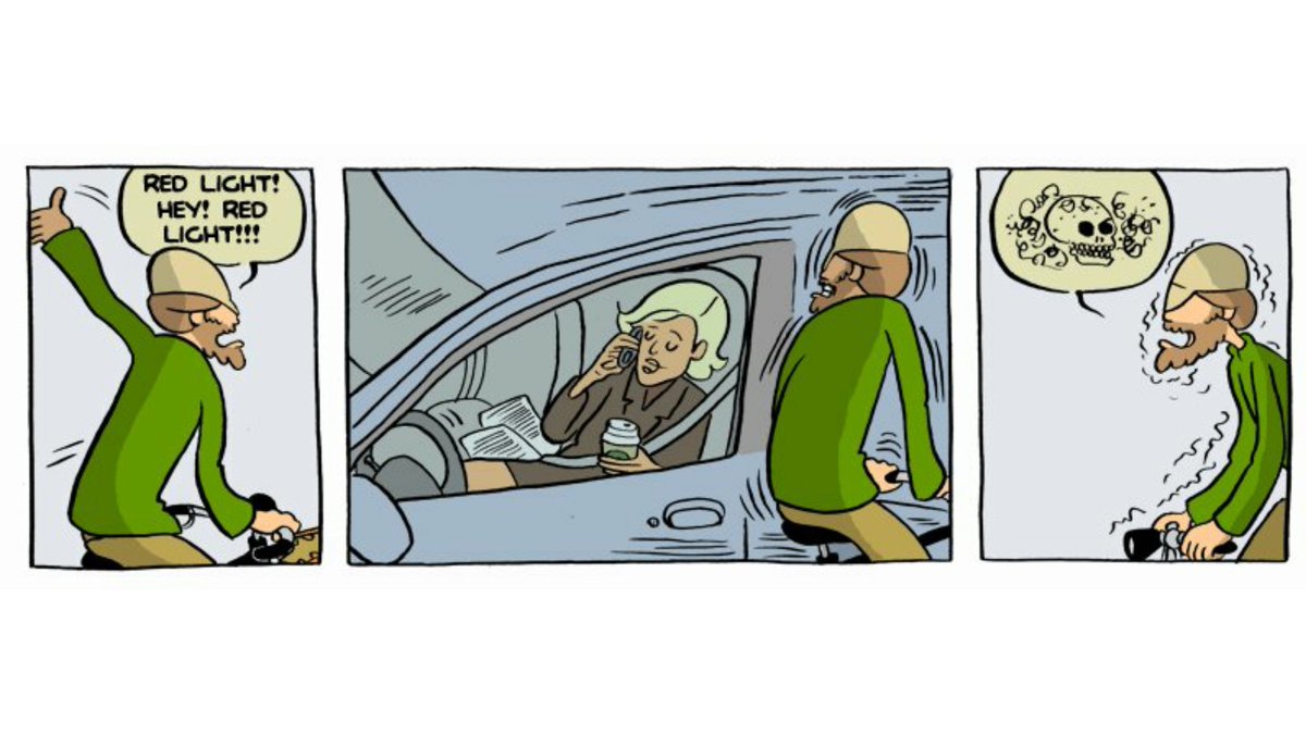 En México, si evidencias la falta del automovilista, se bajan y te madrean.

Porque pinches ciclistas/peatones 😒