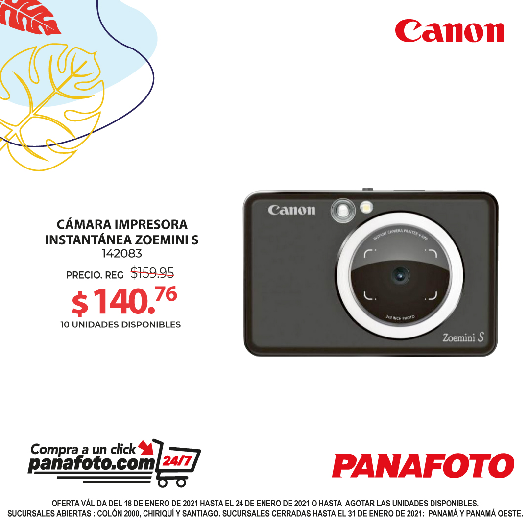 Panafoto on X: Haz tus mejores selfies con la cámara e impresora  instantánea Canon Zoemini S de 8 MP. Con su anillo de luz incorporado para  obtener el mejor brillo, su espejo