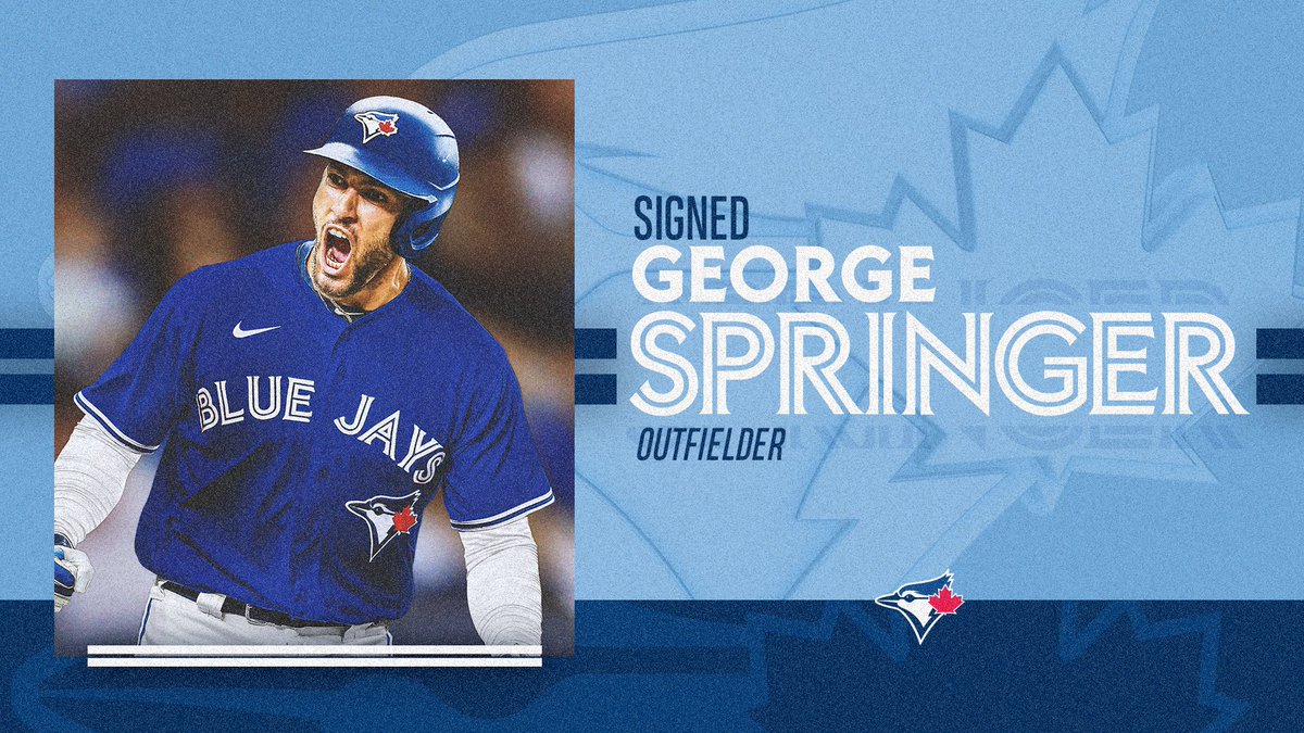 Toronto Blue Jays on X: OFFICIAL: We've signed 3x All-Star, 2x Silver  Slugger, and World Series MVP George Springer to a 6-year contract. Welcome  to our #BlueJays family!  / X