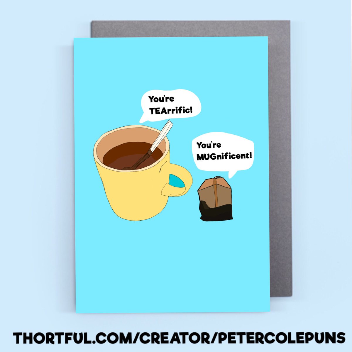 petercolepoet's tweet image. Another punny card available exclusively from the @thortful link in my bio. 

#thortfulcards #thortful #petercolepuns #1pun #smallbusiness