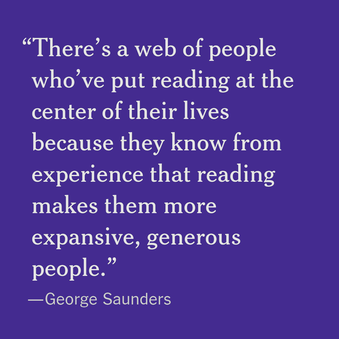 Today's Saturday Sentence comes from George Saunders's "A Swim in a Pond in the Rain.”

Read our review of the book here: nyti.ms/39aPwsn