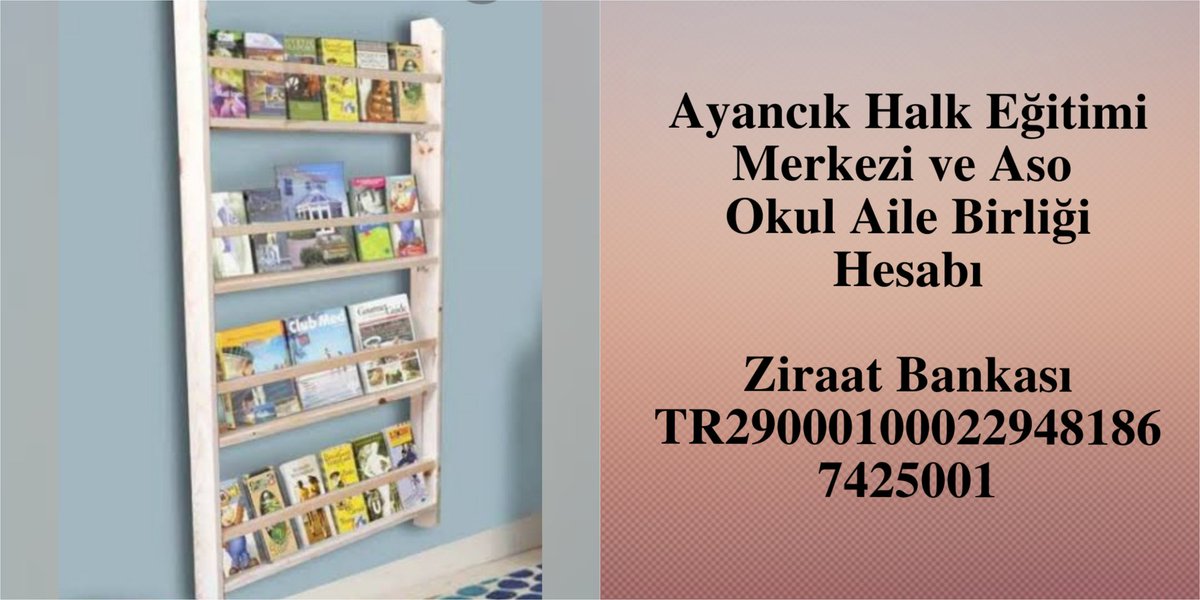 #BenimKütüphanem projemizde kurduğumuz 1 kitaplık bedeli 100 TL olup, katkıda bulunmak isteyen hayırseverlerimiz "Benim Kütüphanem projesi kapsamında bağış" notuyla aşağıdaki adrese nakdi yardım yapabilirler.

Sizinle daha güçlüyüz 💪💪💪