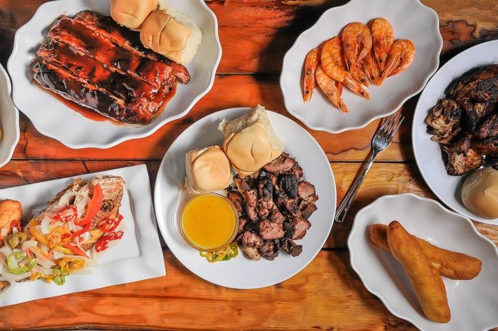 TropicsATL's tweet photo. What are you feeling for today? Chicken,Pork,Fish 💜
Come and grab a few of your favorites we are open until 9pm
6453 Chupp rd. Lithonia GA 30058
404-826-7073 Fri &amp; Sat 11am- 9pm 
#caribbeanfood #jerkchicken #jerkpork #escovitchfish #festival #bammysticks #jamaicanfood #atlan… https://t.co/XDR1OOqqWL