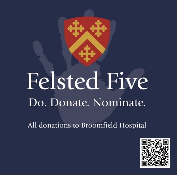 Hands. Face. Space.
Do. Donate. Nominate.
Please help #felstedathome21 make a difference for NHS staff &amp; volunteers @broomfieldnhs Thank you <a href="/FelstedSchool/">Felsted School</a> <a href="/felstedprep/">Felsted Prep School</a>