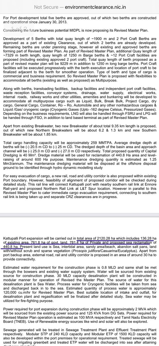 See the biased reporting of The Wire. As per the application for environmental clearance submitted by MIDPL in 2018, 1087 acres of sea area will be reclaimed by using the dredged sand but Wire reports it as 2000 acres. http://environmentclearance.nic.in/DownloadPfdFile.aspx?FileName=3KgiracfmTUh/jxlIPhfoQsW1nIbcODyIYOUZ47ONw80d72w8bF+/cbYNYZRiPU7zXEOPoQoIjvNHExl8LM1hjIUm2oxPcpQXCUO3uLugzZSZd3RuW5e/fOBlDGGPGYL&FilePath=93ZZBm8LWEXfg+HAlQix2fE2t8z/pgnoBhDlYdZCxzXmG8GlihX6H9UP1HygCn3pCkAF2zPFXFQNqA4krKa1Aw==