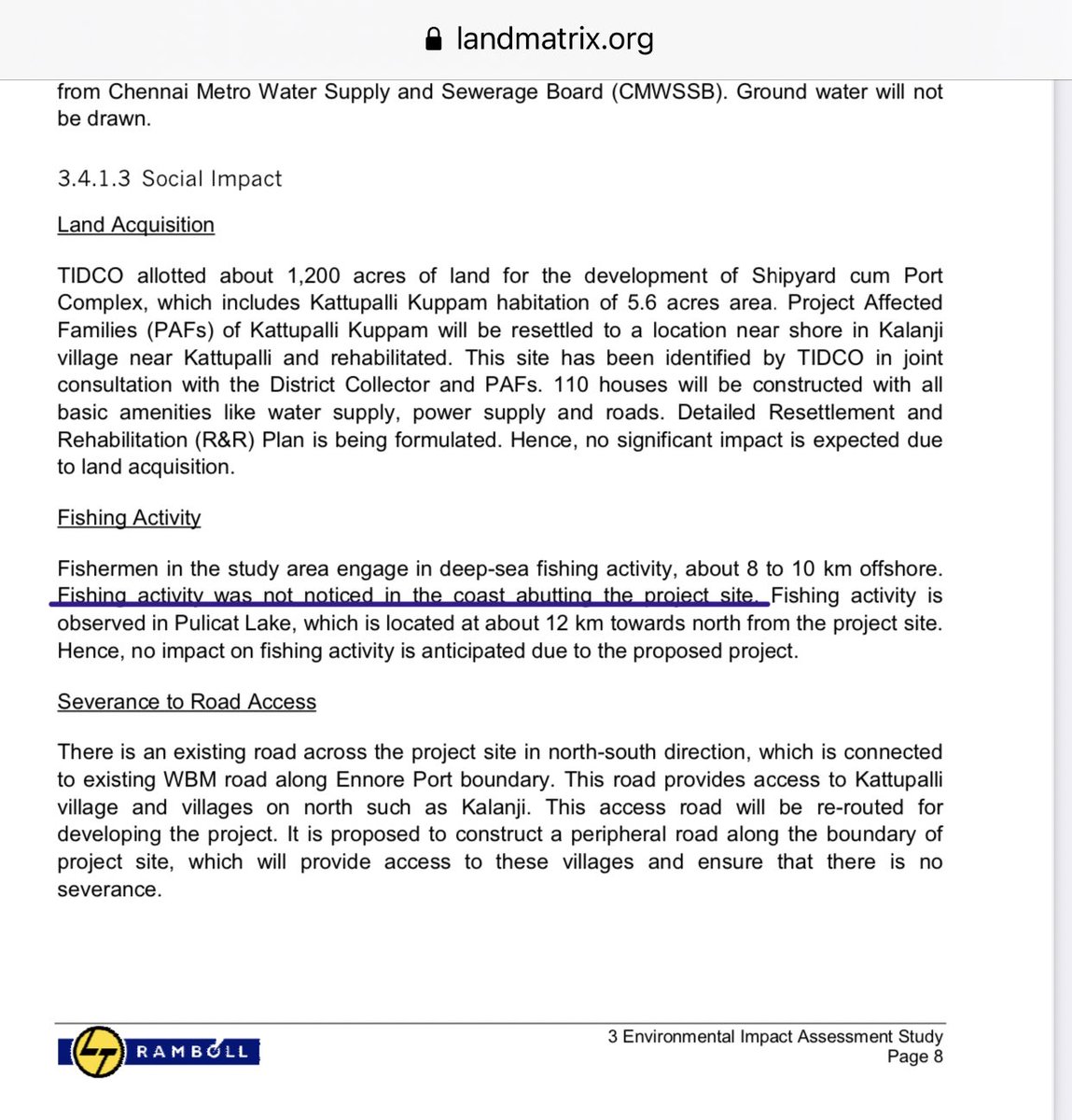 The EIA submitted in 2008 had clear mention of no fishing activity near the coastal areas. The future expansion plan also was part of the initial proposal that was submitted. Also find the proposed development plan. Now compare it with the initial proposal. No change at all.