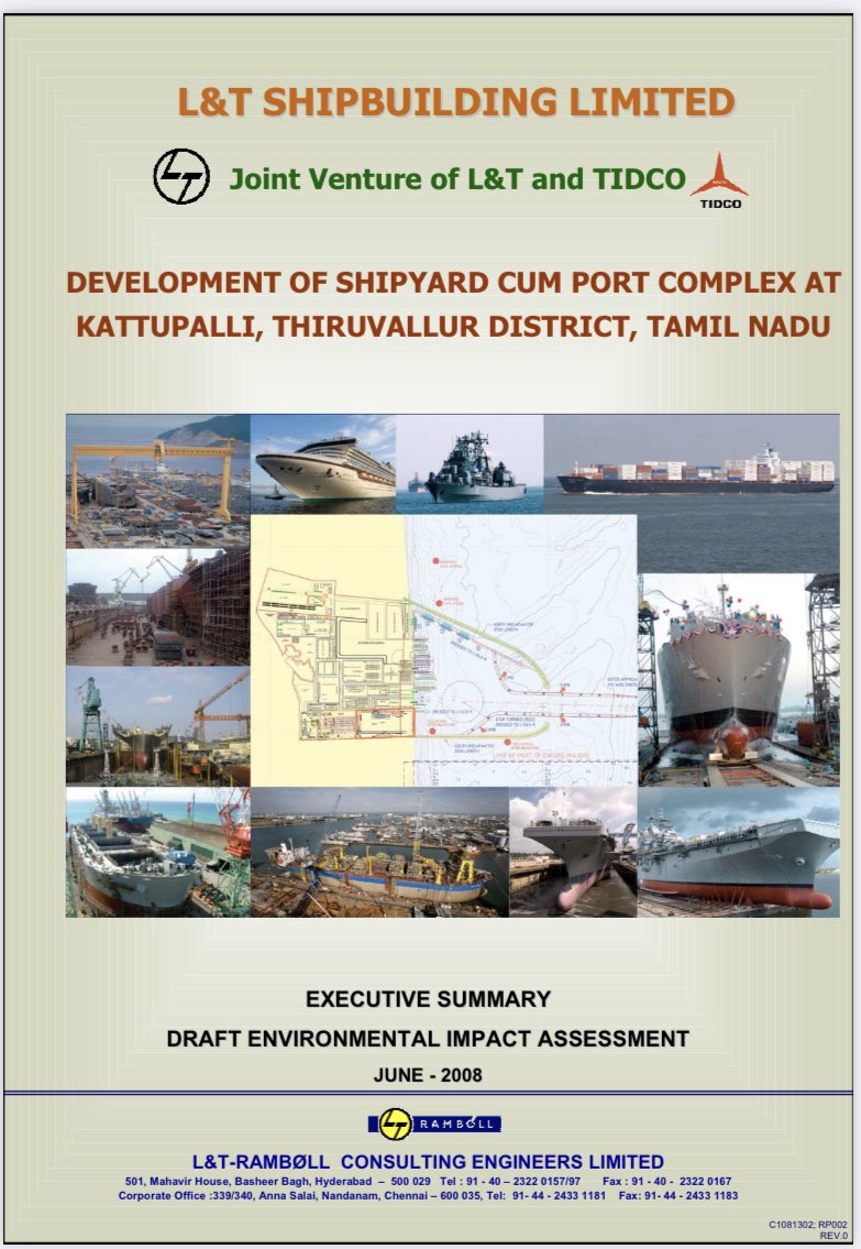 The Kattupalli port received approval & began construction during the DMK Regime. Surprised to see questions posted by them now on the need of this port when chennai already has 2 ports. EIA submitted in 2008 by L&T and the port became operational in 2013  https://landmatrix.org/media/uploads/tnpcbgovinpdfexecutive20summary20english20-20kattupalli20shipyard20cum20portpdf.pdf