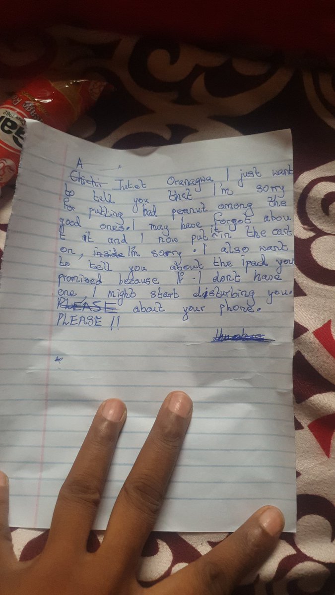 Amakaora's tweet photo. How can someone that's apologising be reminding me to buy him an iPad  
This nigga for no reason at all went and mixed up my bottles of freshly made peanuts with bad ones i was gonna throw away. I'm so pissed https://t.co/1059789HW8
