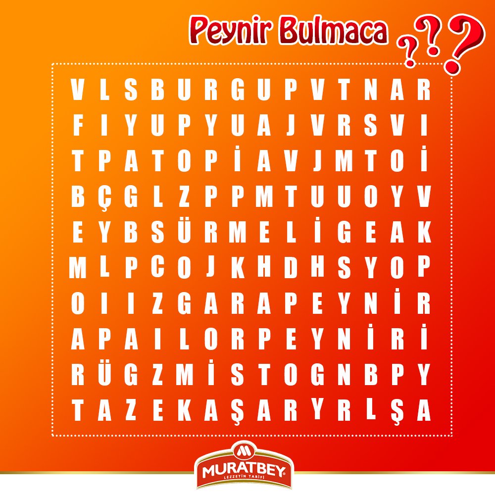 🎁  Ödüllü Yarışma 🎁

Peynir Bulmaca’da ilk gördüğün 3 Muratbey Peynir lezzeti hangisi? <a href="/MuratbeyPeynir/">Muratbey Peynir</a> ‘i takip et, bu iletiyi beğen ve cevabını #MuratbeyPeynir etiketiyle yaz, Muratbey’den hediye kazanma şansı yakala!

#Yarışma #çekiliş #çekilişvar #çekilişzamanı #hediye
