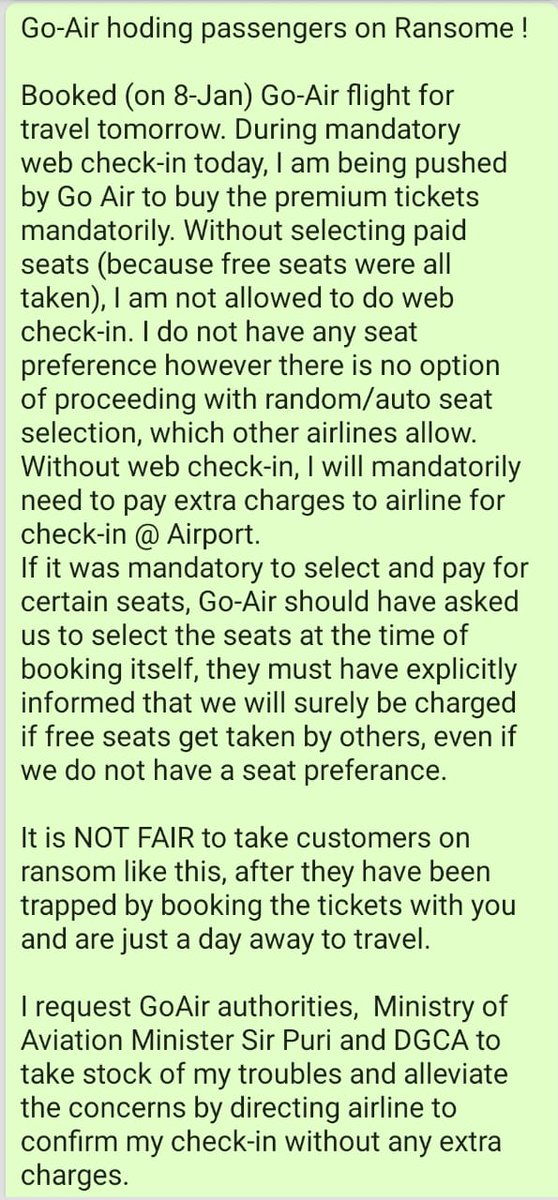 Abhishe63841454's tweet photo. @goairlinesindia indulging in unfair trade practices and duping customers to milk the global pandemic... very dissapointing @MoCA_GoI @DGCAIndia @HardeepSPuri #JehWadia https://t.co/NAe0NfaRV9