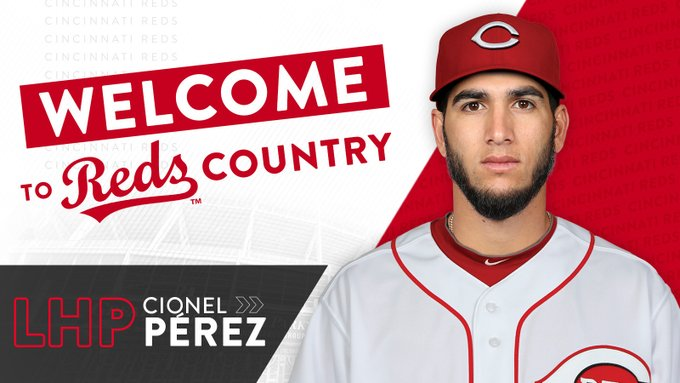 Drianrogelio's tweet photo. ¡Los #Reds han adquirido al zurdo cubano 🇨🇺 Cionel Pérez procedente de Houston, a cambio del catcher de ligas menores Luke Berryhill! ¡El líder de efectividad (2.06 ERA) de la #54SNB, se sumará a sus compatriotas José García y Vladimir Gutiérrez en el 40-man roster de Cincinnati! https://t.co/6ZLNF59ojT