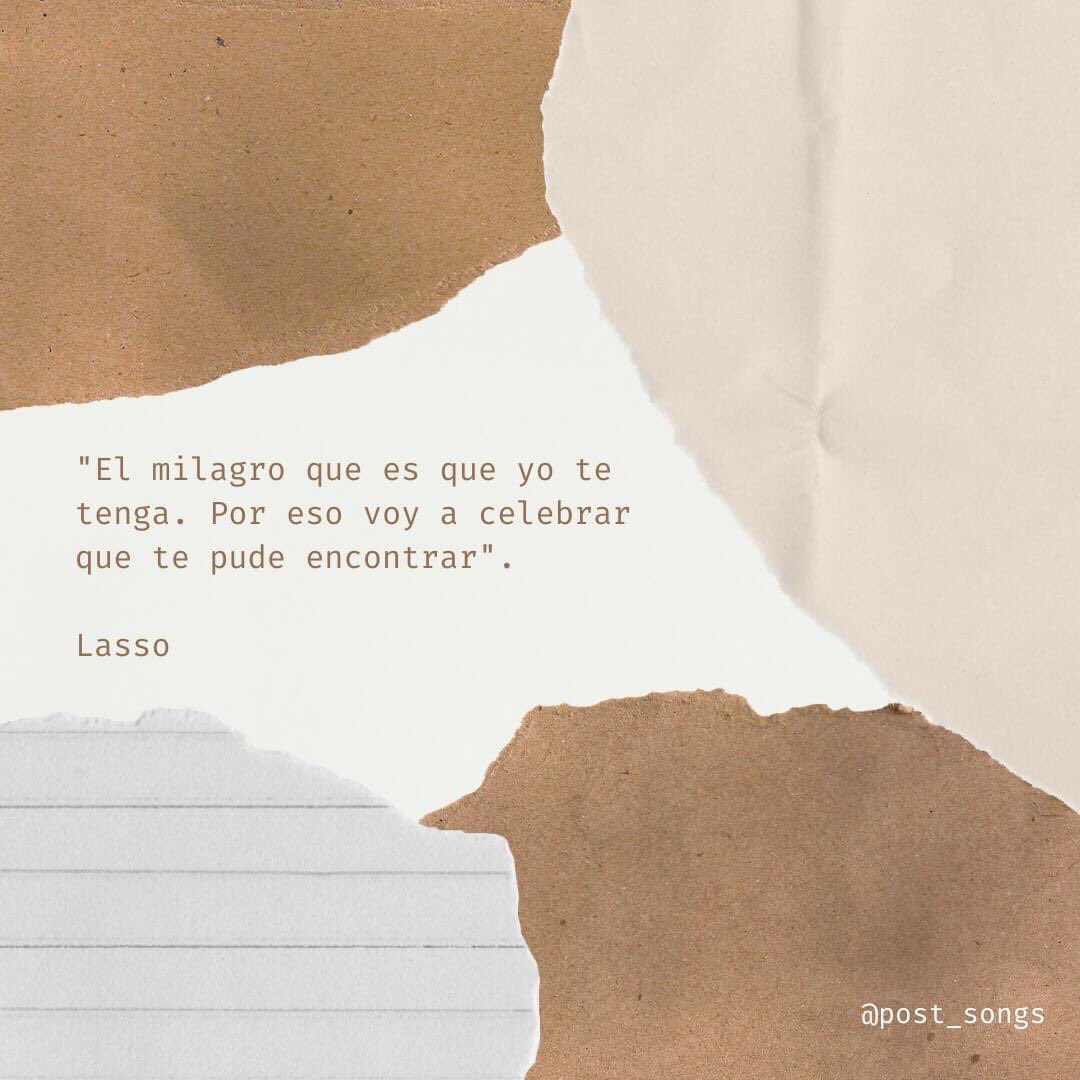 post_songs's tweet photo. "Solo hay una explicación: ¡Yo me gané la lotería!".
@LassoMusica
#lasso #lassito #venezuela #venezuelamusic #poplatino #popmusic #quote #quoteoftheday https://t.co/dOwaUOE3PE