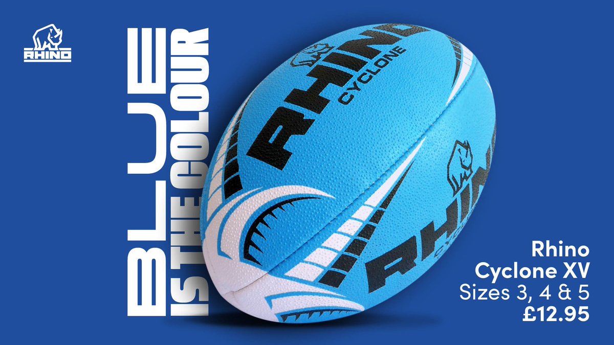 🌀🏉 The Blue Cyclone has arrived, sizes 3-5, just £12.95. 

Go get 'em ➡️ bit.ly/CycloneBlue

#rugby #training #indoorsport #HomeGym