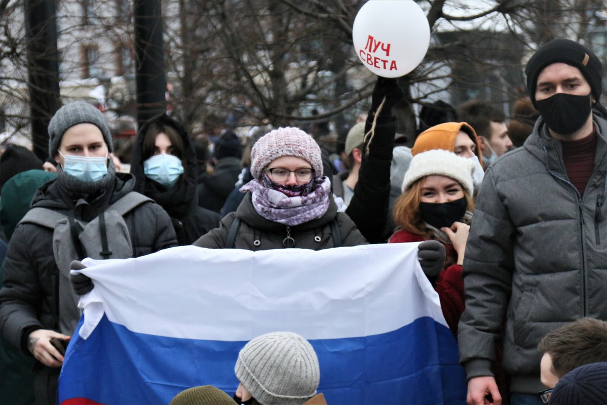 _kop_lan's tweet photo. Москва, Пушкинская! #23январяЗаСвободу #СвободуНавальному #navalnyprotests #Navalny #СтрахаНет https://t.co/tAOjuPNIKm