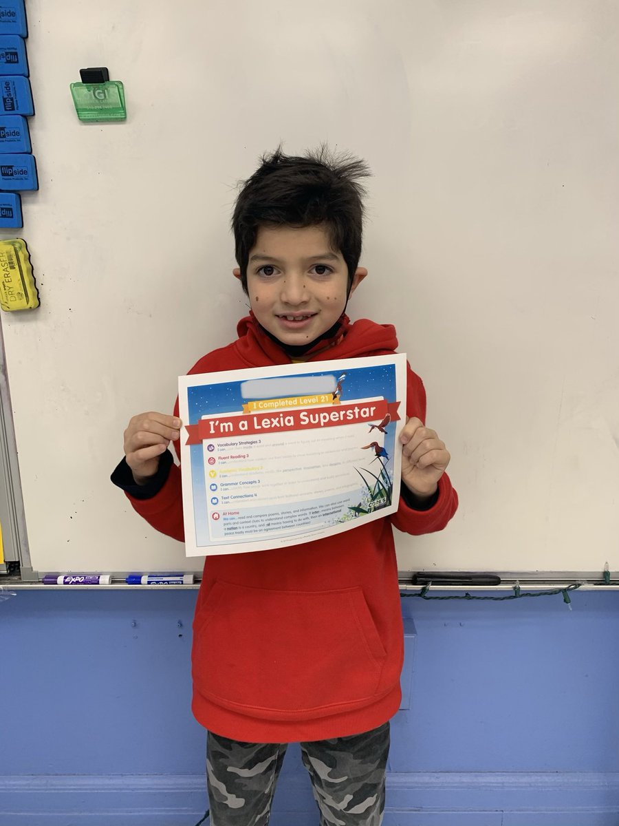 A big congratulations to one of our 4th grade learners on completing all of the Lexia Core 5 levels!! His determination, hard work, and passion for reading truly show. He definitely is a “superstar”! 🌟🧠👏🏼