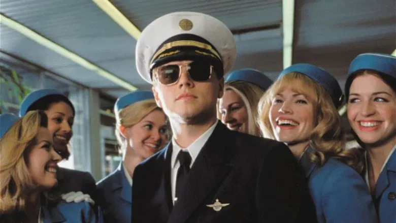 Catch Me If You Can. Very captivating, fascinating story. It has one of the most satisfying endings to a movie you can get. DiCaprio is probably my favorite actor, he just grabs me from beginning to end. Tom Hanks just perfect for that role. Another great one from Spielberg 