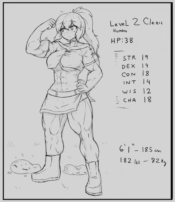 Growth Drive - Stage 2

Even weak enemies proved to be a challenge for her, but  with effort she managed to make her way through the forest. With every fight her body grew stronger and her skills sharpened.
Maybe she should have tried working out long ago, she was good at it. 