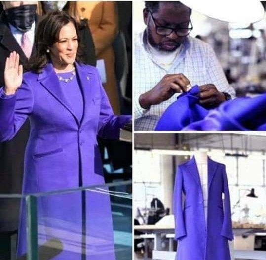 araujo_cristal's tweet photo. El Diseñador y Artesano Dominicano, José Dolores de Jesús Martínez, fué quien diseñó y confeccionó el traje que exhibió la vice presidenta de Estados Unidos @KamalaHarris @ el día de su toma de posesión. @JoeBiden @luisabinader @raquelarbaje @RaquelPenaVice @JoseOLeger @itobisono https://t.co/JXk6vUWb9p