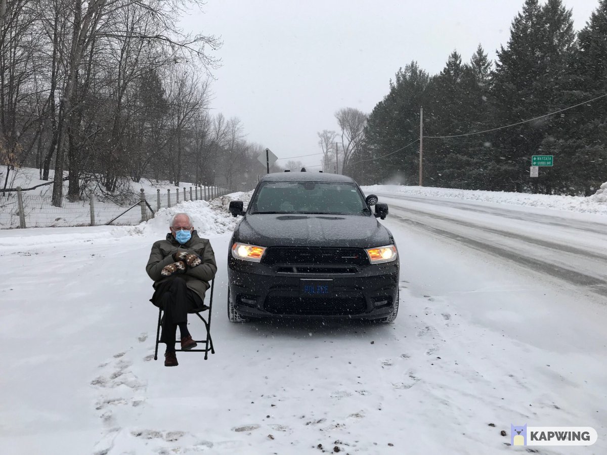 I told him he could ride along with me but he doesn’t want to get out of his chair 🤷🏻
#BernieMeme