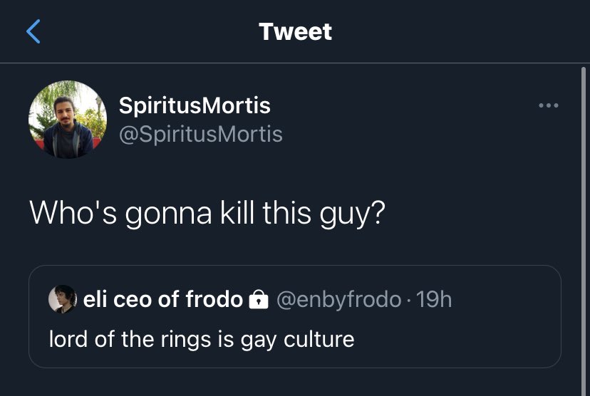 tw // death threat 
-
-
-
please block, report literally anything to get this person’s account taken down my friend doesnt deserve shit like this. people are fucking disgusting.  the @ is spiritusmortis