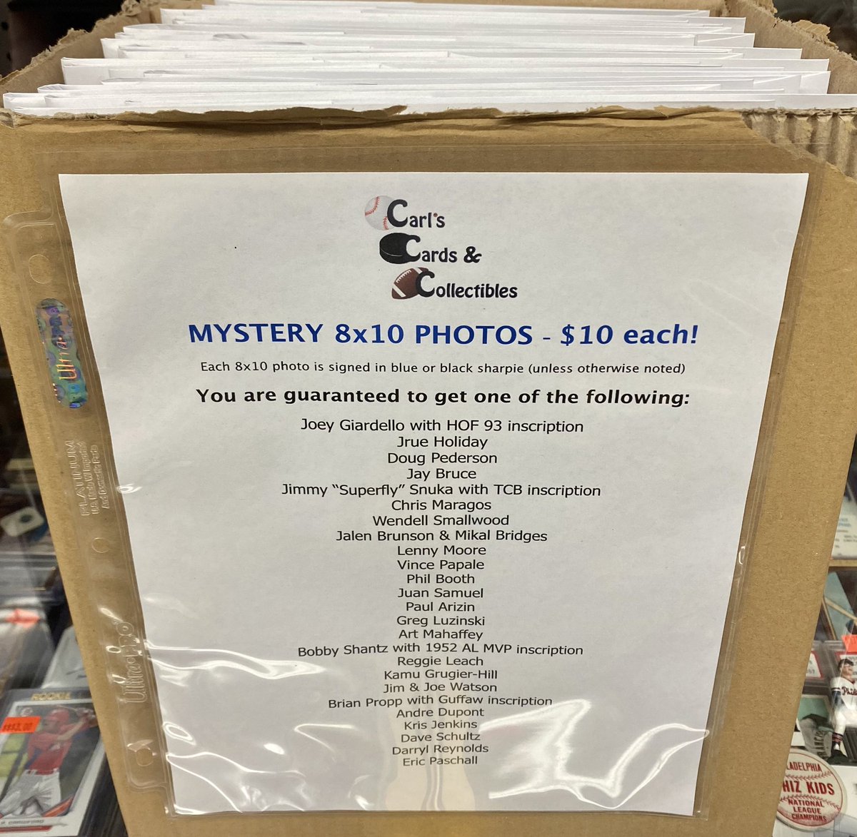 carlscards's tweet photo. Brand new box of mystery 8x10’s! #mysteryphotos #sportsmemorabilia #autographedphotos https://t.co/bNDr3EmlNT