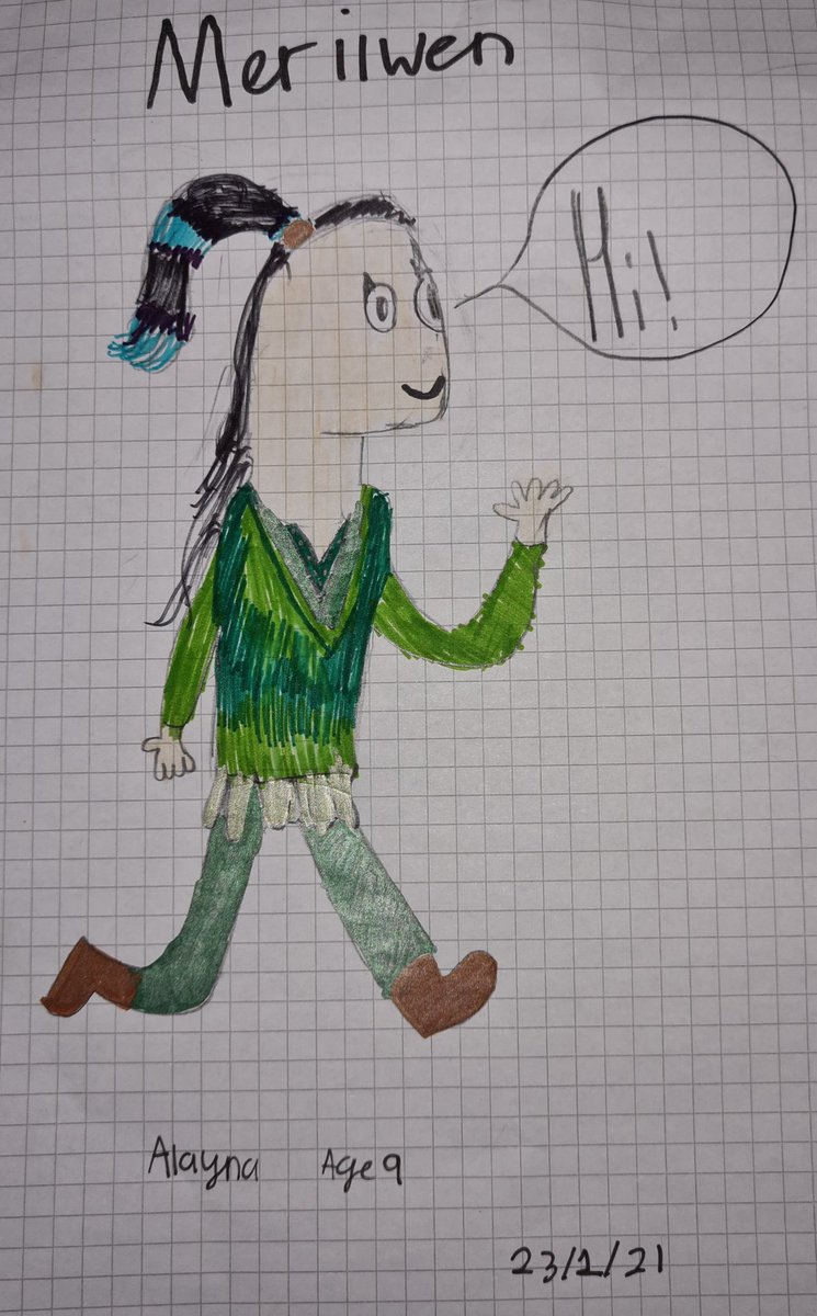 SmilingMrJ's tweet photo. Happy day! Daughter asked if there were any D&amp;D games by kids she could watch. Need to find one, but queue us jumping back to Oxventure ep1. 
May be cat related but AJ has a fave in @icklenellierose &amp; made her first fan art. She's hooked, awesome! Thanks @outsidextra/@OutsideXbox https://t.co/WUO2FqCcOZ