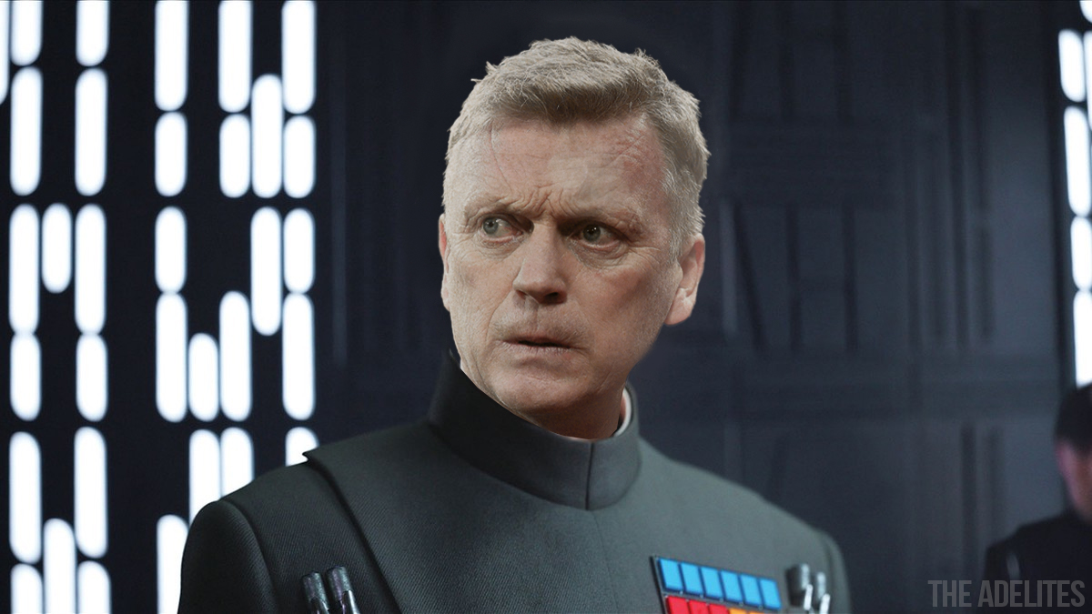 Gran Moff Moyes - Clawed his way out of the Glaswegian underbelly in the rebellious Scottish Ice Planet, Moyes rose through the ranks of the Empire and was supposed to be the Chosen One. Loves to dither and can't win a big game. He is devoutly religious, seems dodgy.  #whufc