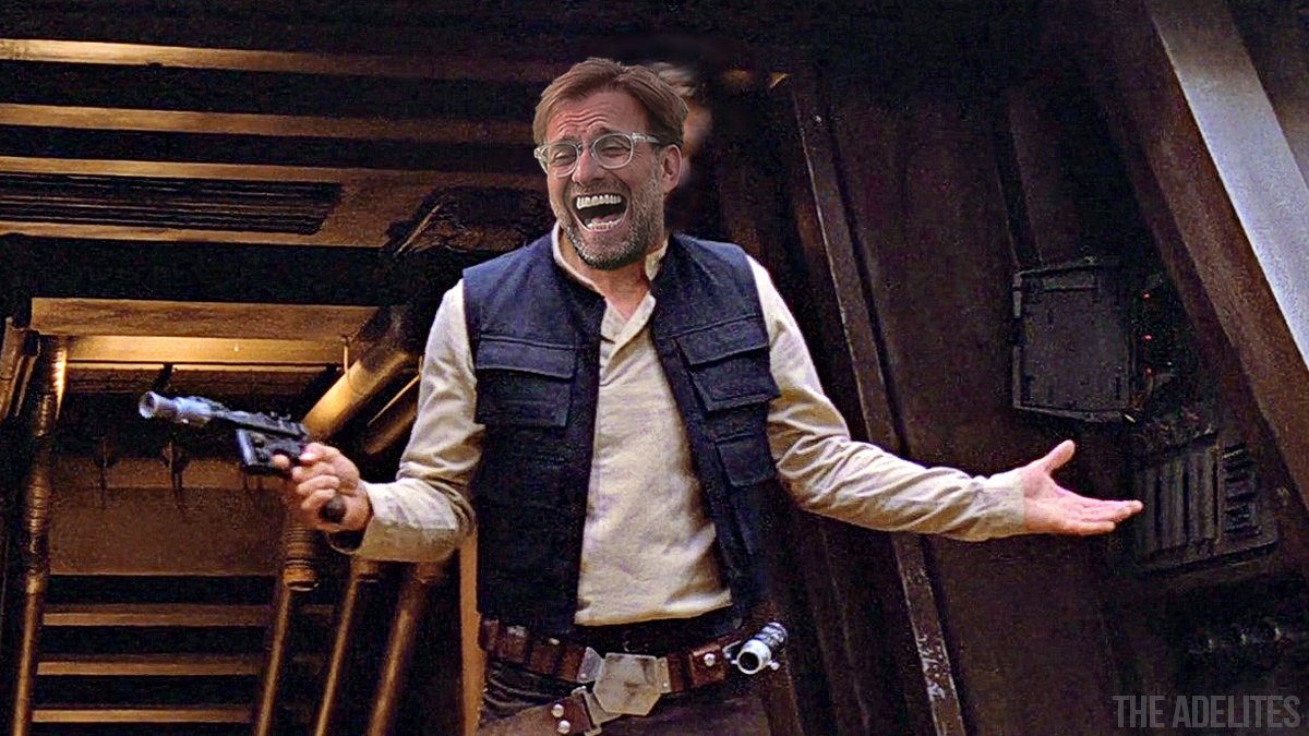 Han Klopp - From the outer planet of Stuttgart, Klopp grew up with Chewbaccenhüttl, raiding the Bundes belt. Taken in by Liverpoodlians who were also frozen for years. Knows you love him. Friendly & funny, unless he loses, then he's mean as hell.  #LFC