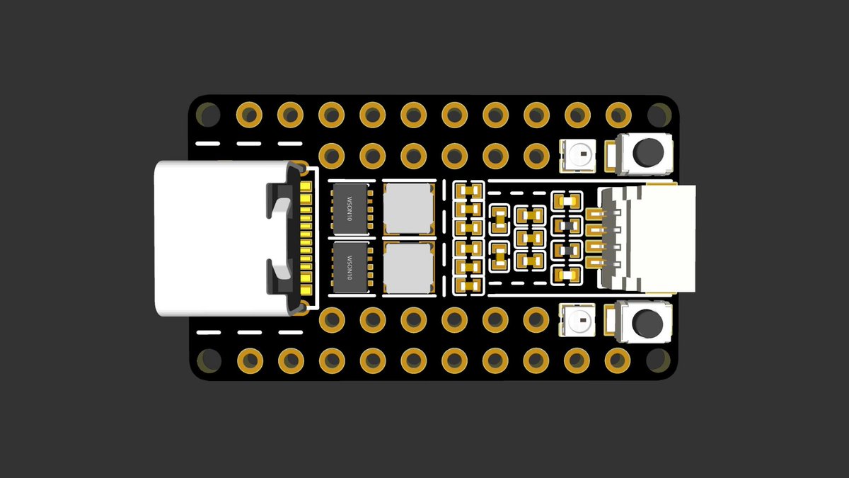 MicroDevIN's tweet photo. Announcing #microPi - a #RP2040 based feature loaded, tiny dev-board...🚀
in-stock when @Raspberry_Pi lets us get hold of their sweet new silicon✨

with :- #usb PD (20V5A) / 2x #NeoPixels / 3x PSUs

#RaspberryPi #Arduino #CircuitPython #MicroPython #maker #electronics #PCBdesign https://t.co/tPjKI74y60