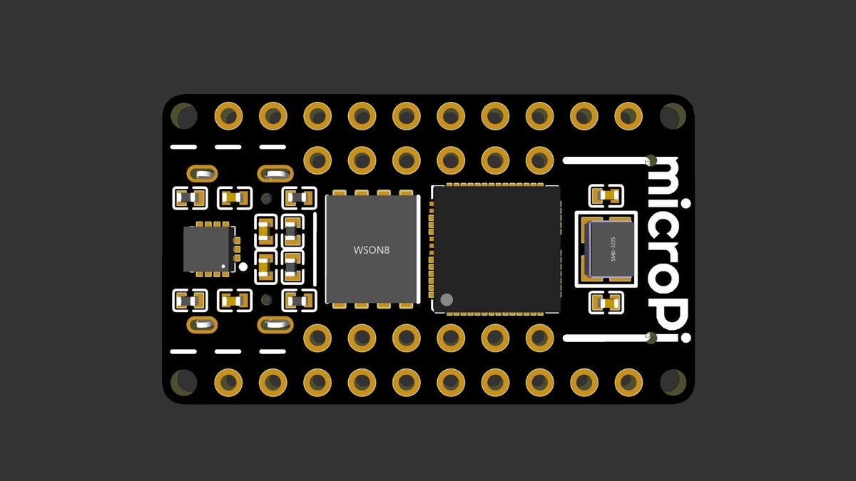 MicroDevIN's tweet photo. Announcing #microPi - a #RP2040 based feature loaded, tiny dev-board...🚀
in-stock when @Raspberry_Pi lets us get hold of their sweet new silicon✨

with :- #usb PD (20V5A) / 2x #NeoPixels / 3x PSUs

#RaspberryPi #Arduino #CircuitPython #MicroPython #maker #electronics #PCBdesign https://t.co/tPjKI74y60