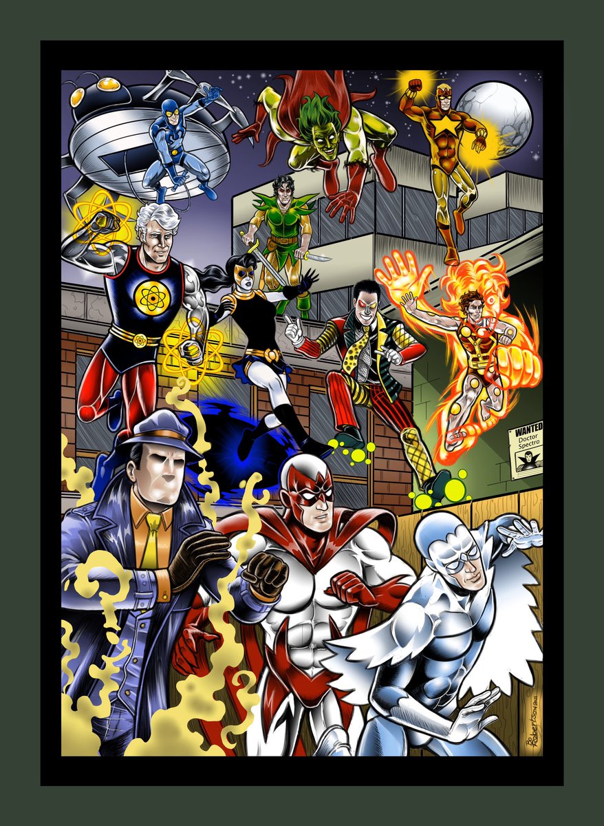 BoRevel's tweet photo. My interpretation of influential artist, Steve Ditko’s DC creations. 

https://t.co/TAJdrklCNU https://t.co/AVRuz6D5qj