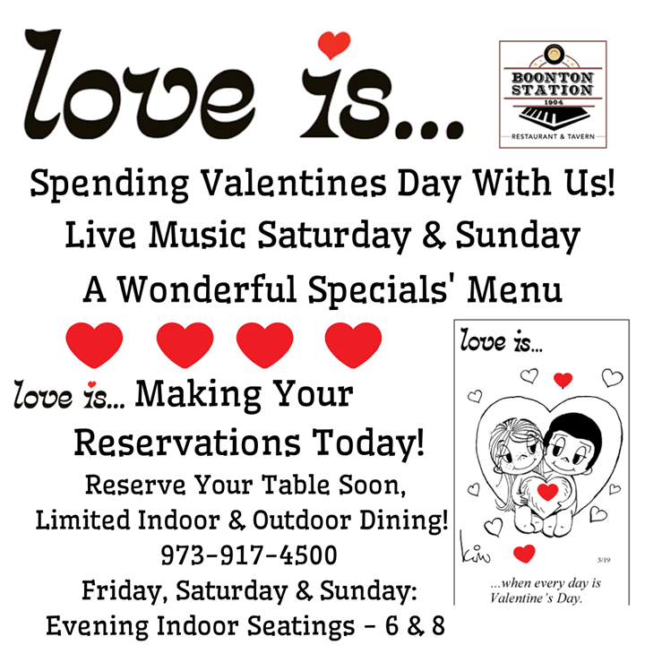 BoontonStation's tweet photo. Our First Party of 2021 !!  Join us for a Safe &amp; 'Love'ly Valentines Day! https://t.co/v8znEUe4DB
