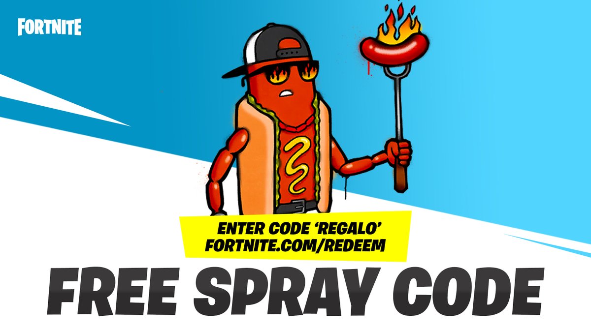 GetDillyApp's tweet photo. Guys, get a FREE Fortnite Hotdog Spray ๐ญ
Use this code - REGALO
https://t.co/mGHIYWDiio
#fortnite #dropinapp https://t.co/Hfa8J5QeUh