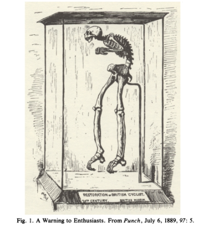 And beyond this unappealing rictus, there were spinal concerns tooBehold the Quasimodo-worthy deformity of kyphosis bicyclistarum!