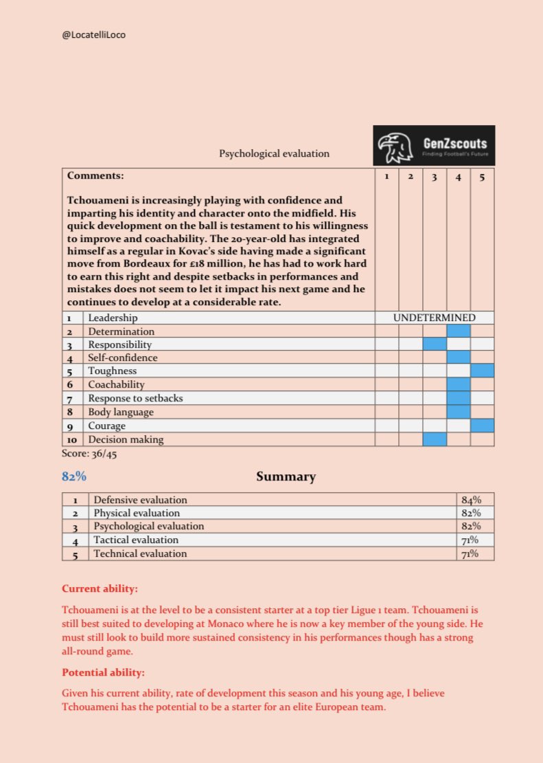 Physical evaluation and Psychological evaluation.