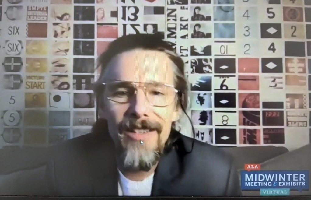 Ethan Hawke to libraries and librarians:
"The future needs you.."
Great session and looking forward to reading his book!
#ALAMW21