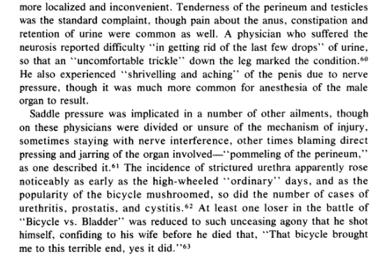 To be sure, men had their share of GU concerns ("Bicycle vs. Bladder" sounds like a failed game show concept)With sad predictability, however, women would far worse