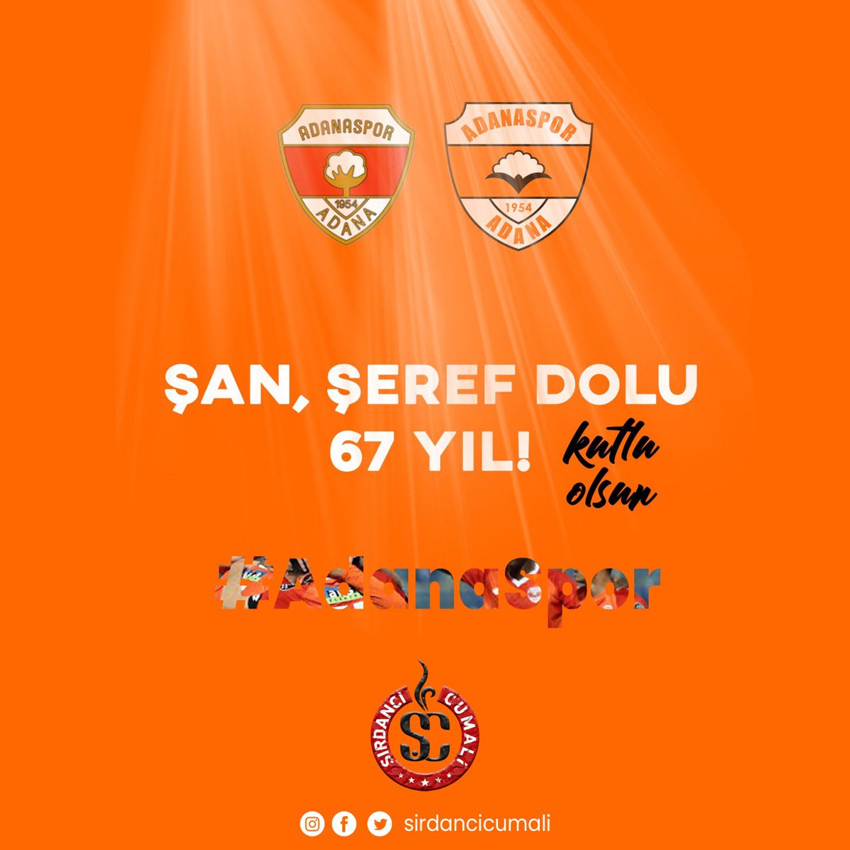 sirdancicumali's tweet photo. Şan, Şeref Dolu 67 Yıl Kutlu Olsun...
@AdanasporResmi @meryksekdag1 
#AdanaSpor67Yaşında #AdanSpor #Adana #ŞırdancıCumali https://t.co/Qjn7VCNvyR