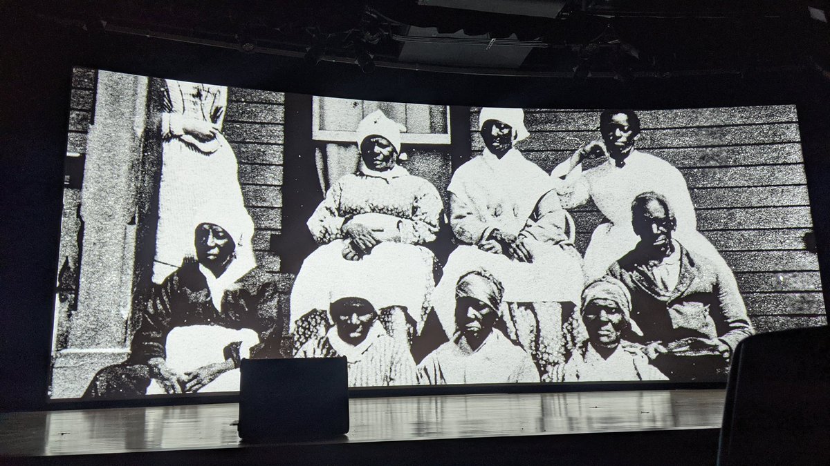 Kicking it off with a movie about the origins of African American music...how the fundamentals are not different than our roots from the motherland. "I'll Take You there playing over a montage" of popular artists through time. Tearing up already! 