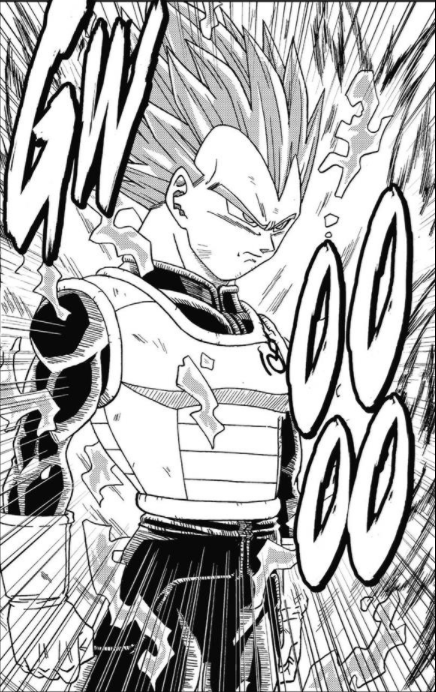 (Advanced) Super Saiyan Blue: Not at all distinguished from Initial Blue narratively, but Goku and Vegeta use only this variation from the U6 Tournament onwards. The aura has distinct blobs of fire or ki in it. It is a highly taxing form: both transforming into it repeatedly, —