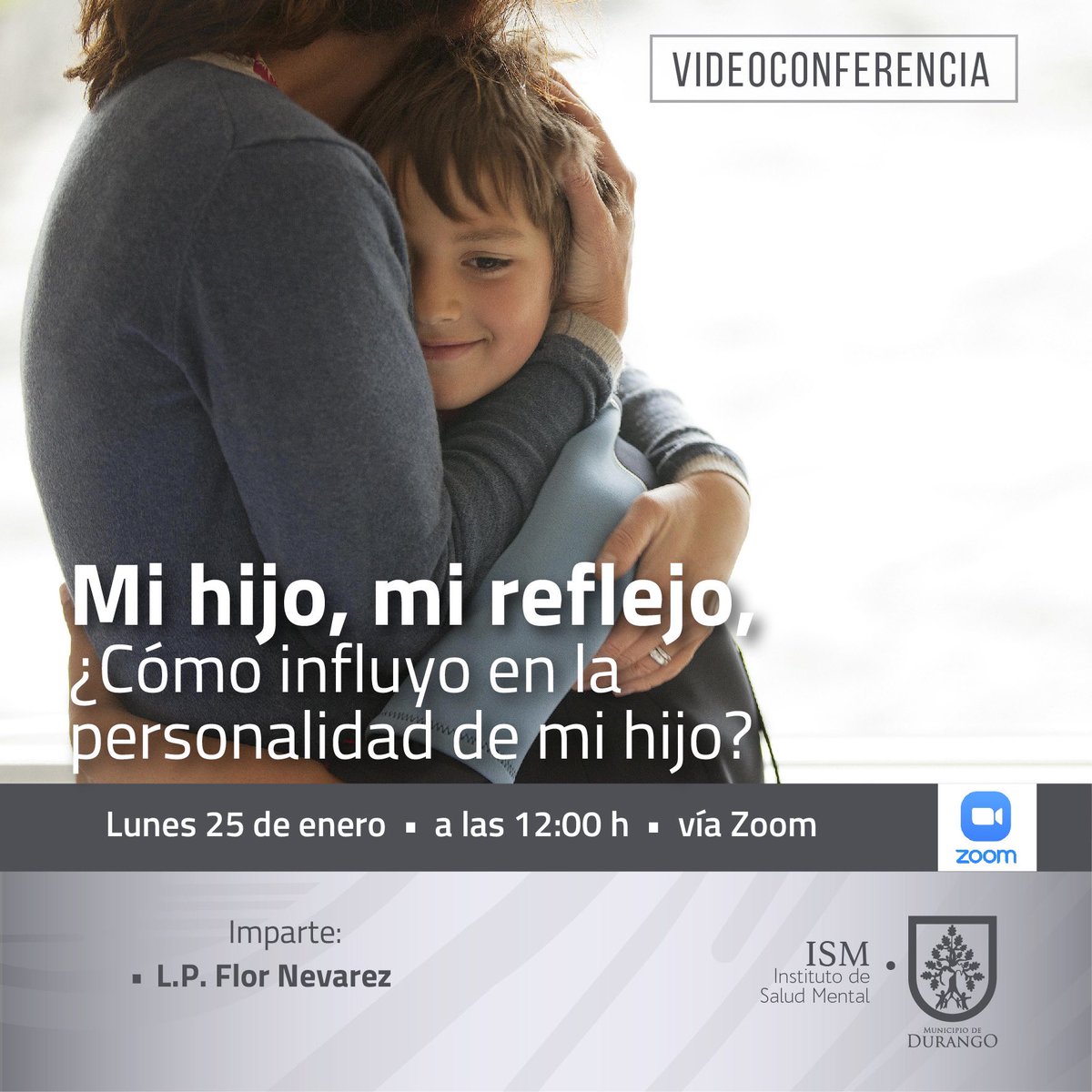 📣 #VideoConferencia Mi hijo, mi reflejo, ¿Cómo influyo en la personalidad de mi hijo?
📆25 enero 
⏰12:00 horas

Inscríbete ⬇️
us02web.zoom.us/meeting/regist… 
Luego de la inscripción, recibirá un correo electrónico de confirmación.
