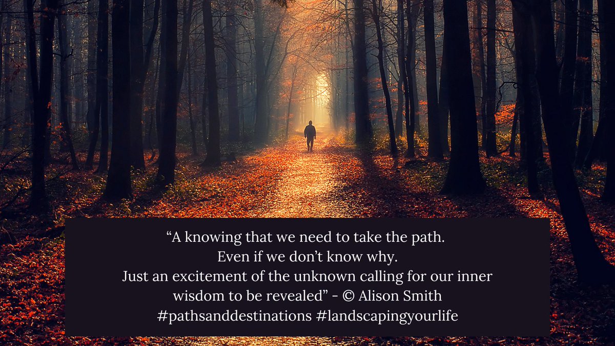 Paths and destinations my #fsf2021 event is at 1530 GMT on Monday 1st February where we’ll be exploring how to know what step to take next eventbrite.com/e/paths-destin… #landscapingyourlife #pathsanddestinations