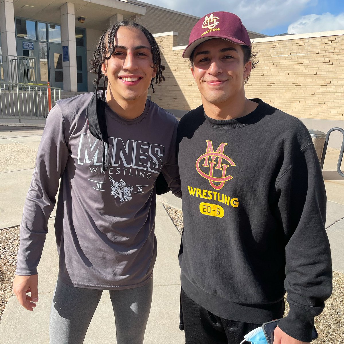 contreras23_say's tweet photo. Brothers 4 Life 
#mines vs ##Mavs  #133pounder #149pounder 
@RHpreps @MVHSFamily @mvgrappler https://t.co/rX2pQ2dr1Y