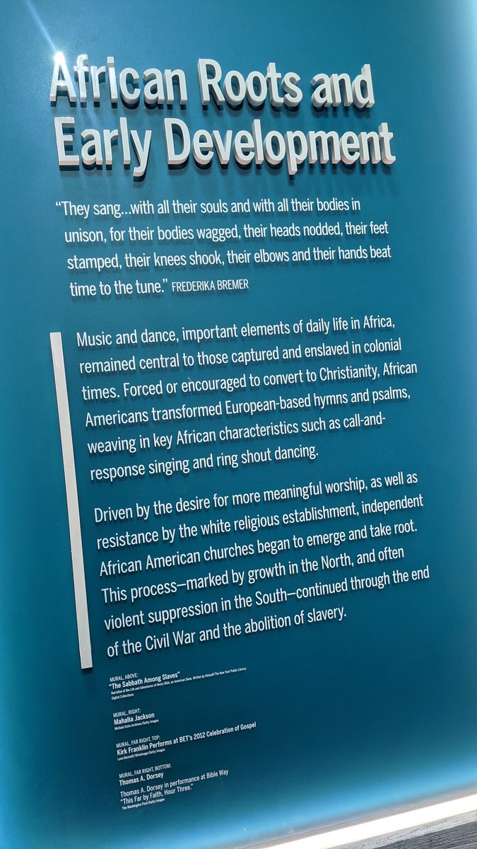 Wade in the Water exhibit on the origins of gospel.