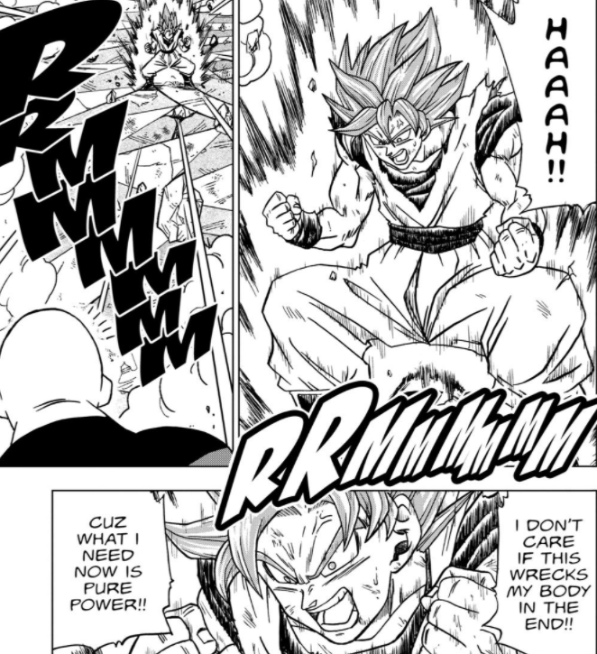 Power-Stressed Blue: Goku magnifies his ki in Completed Blue as far as he can go at the risk of destroying his body. A Kaioken-like aura covers him. This powers him up noticeably. Whether this is *just* Blue Kaioken or not will be one of the timeless debates of the DB fandom.