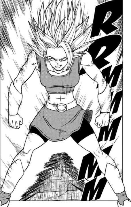 Berserk: Kale starts with a noticeably taller but slim build, and gets more muscular as her ki rises indefinitely. Assuming SSJ Caulifla = Base Frieza and Kale ~= Caulifla, then Berserk (peak) = 250,000x. The drawback is that she would explode if left to power up endlessly.