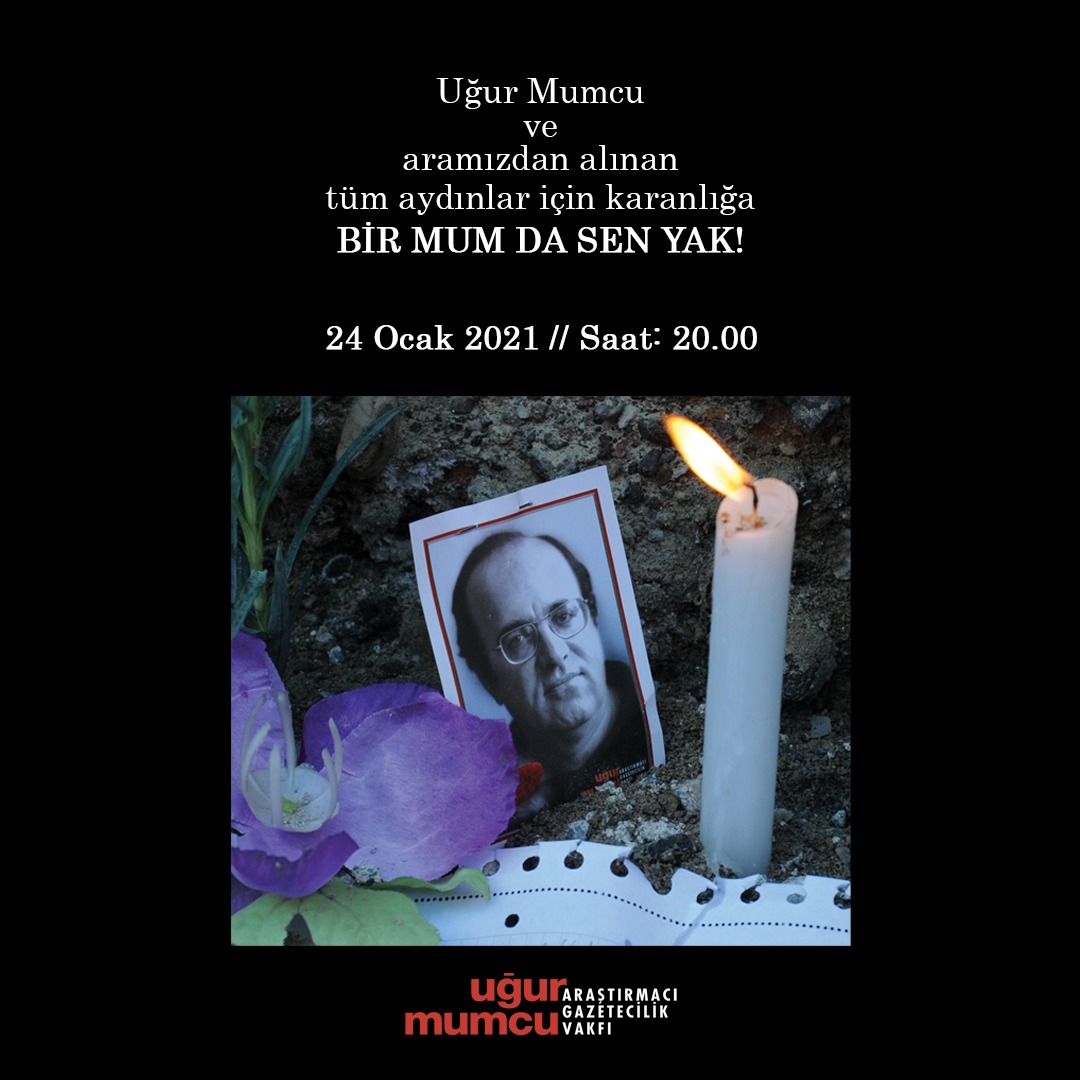 "Bir gün mezarlarımızda güller açacak ey halkım, unutma bizi...Bir gün sesimiz hepinizin kulaklarında yankılanacak ey halkım unutma bizi.
Özgürlüğe adanmış bir top çiçek gibiyiz şimdi, hep birlikteyiz ey halkım unutma bizi, unutma bizi, unutma bizi...
Uğur MUMCU
Sesleniş/Cum.1975