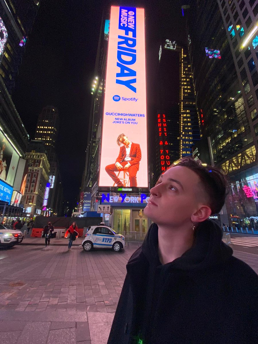 this is so surreal thank you so much <a href="/spotify/">Spotify</a> for the billboard in times square and <a href="/epitaphrecords/">Epitaph Records</a> 🎭🖤JOY OUT NOW 🖤🎭