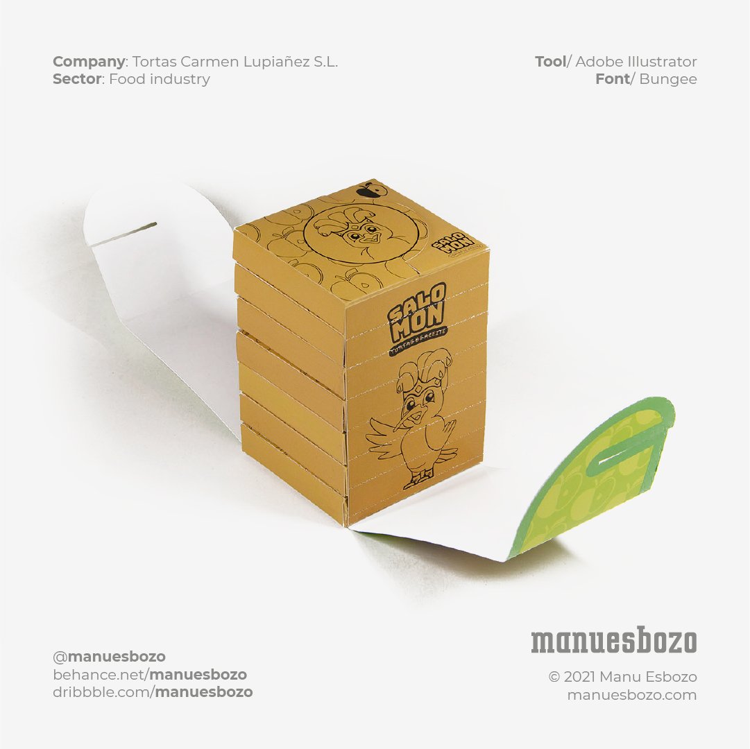 manuesbozo's tweet photo. [SALOMÓN]

Packaging proposal with change of target audience (children), for Tortas Carmen Lupiañez S.L.

#tortassalomon #salomon #packaging #design #illustration #childrem #cookies #brand #manuesbozo https://t.co/2WinadgnRp